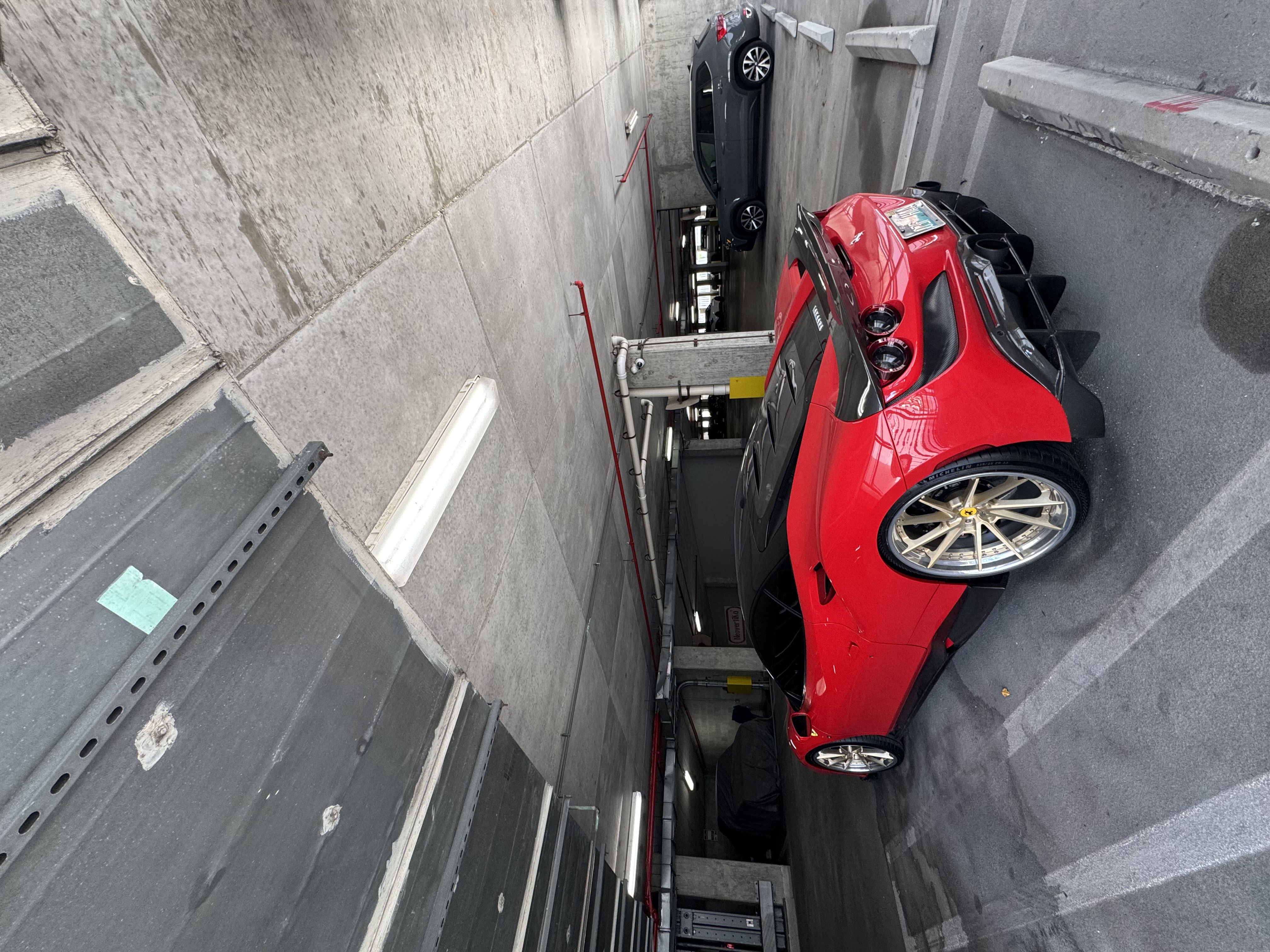 2022 Ferrari F8 with Motivo Forged CS-V custom wheels in frozen brushed white gold and gloss polished clear detail view