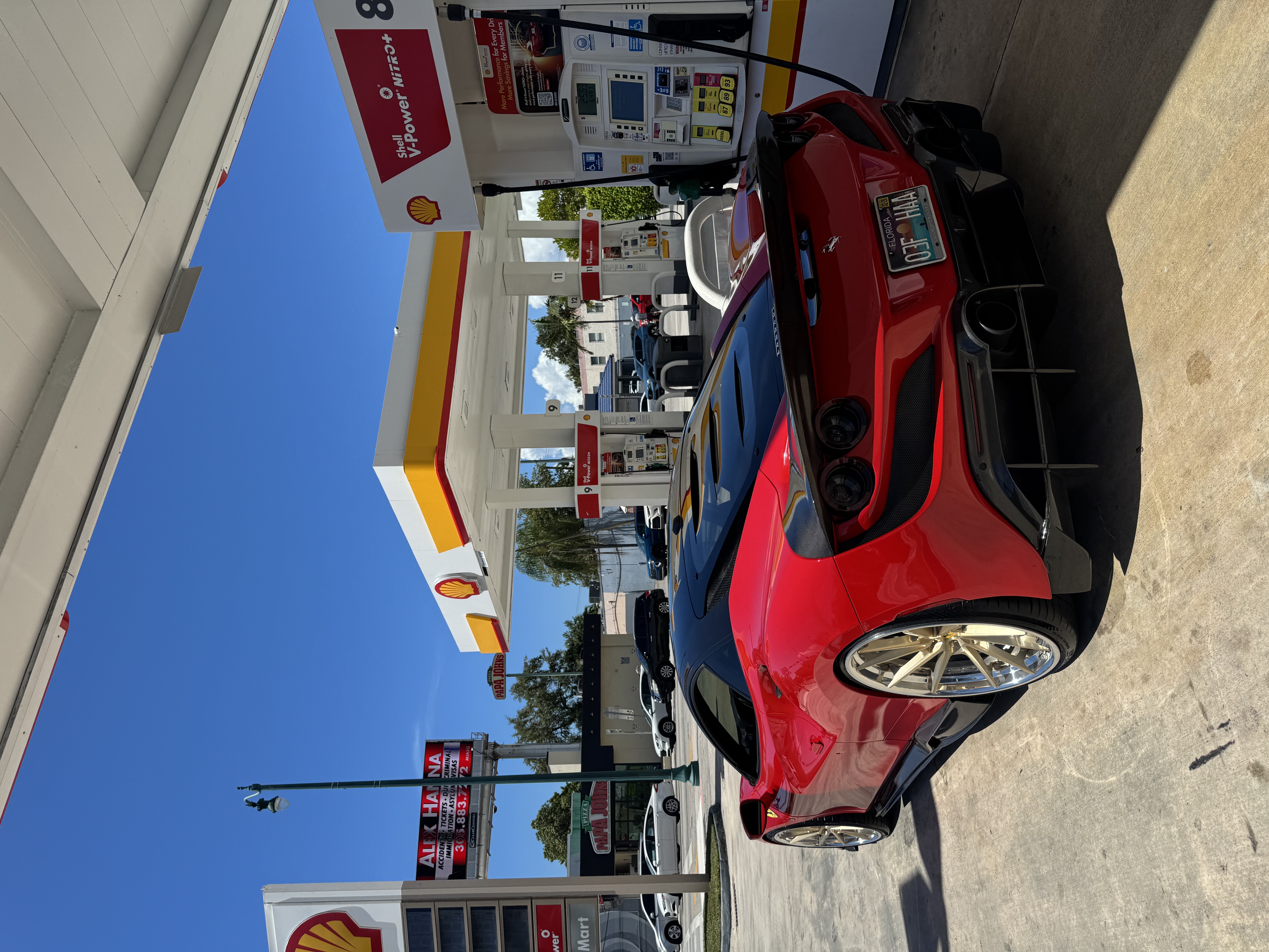 2022 Ferrari F8 with Motivo Forged CS-V custom wheels in frozen brushed white gold and gloss polished clear side view