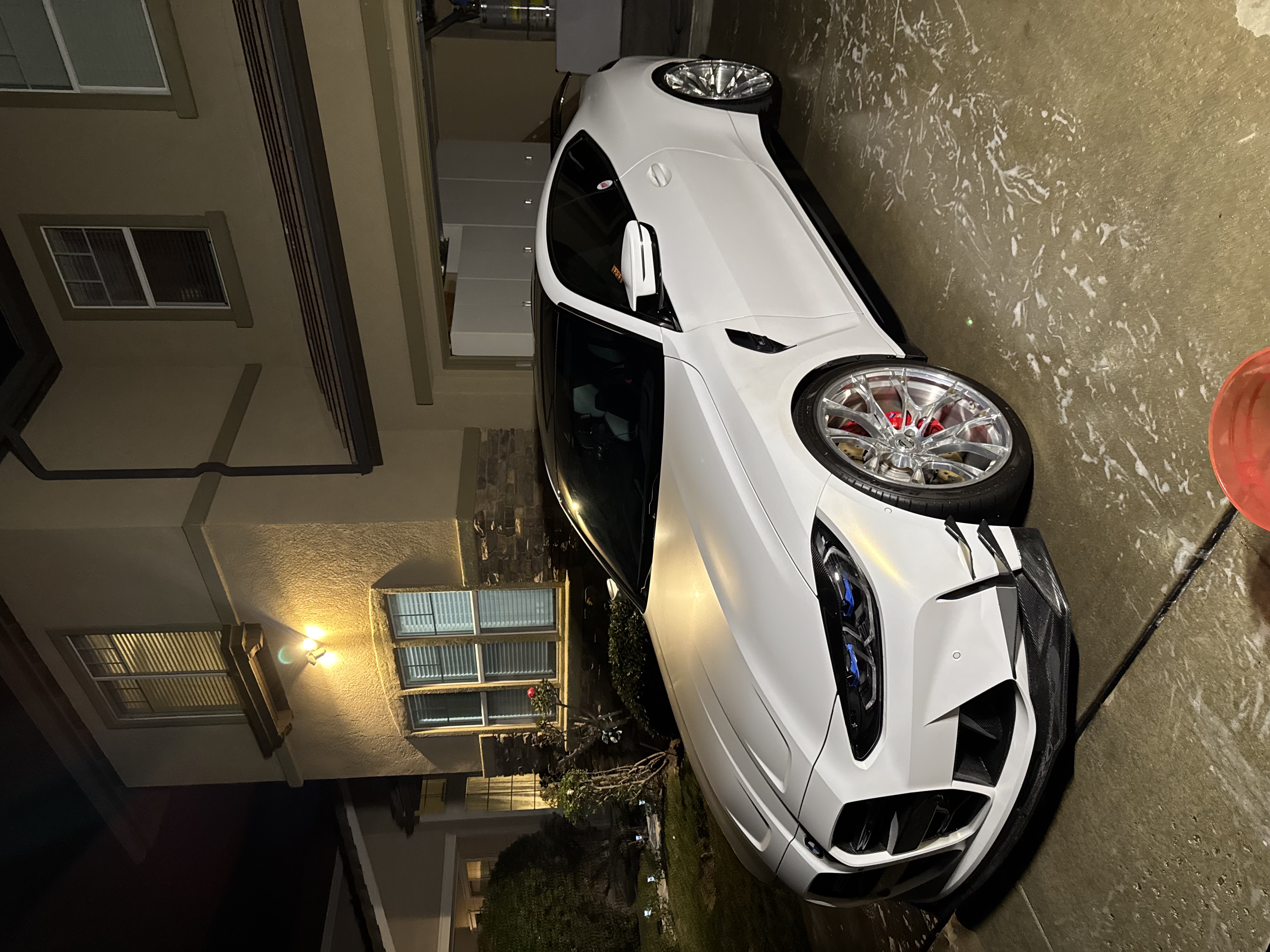 2025 BMW M4 with Motivo Forged MB-A custom wheels in gloss polished clear detail view